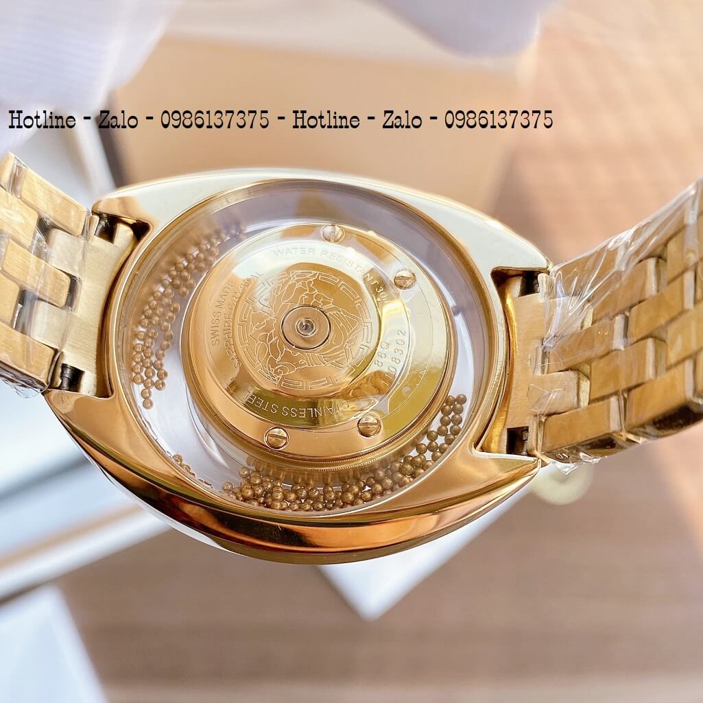 Đồng Hồ Nữ Versace Destiny Oval Vàng Mặt Đen 37mm
