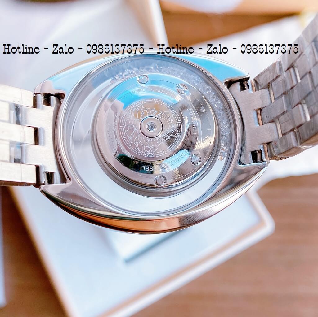 Đồng Hồ Nữ Versace Destiny Oval Bạc Mặt Trắng 37mm