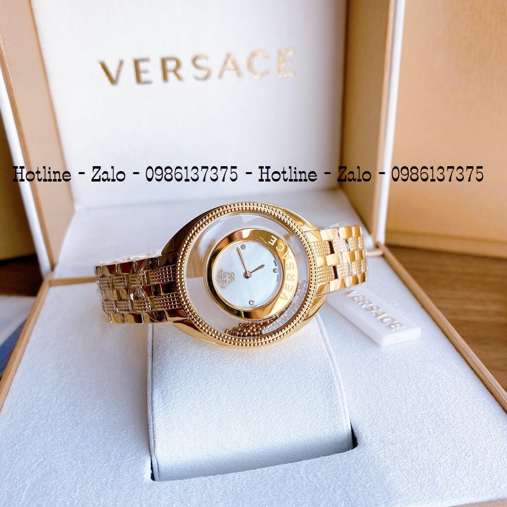 Đồng Hồ Nữ Versace Destiny Oval Vàng Mặt Trắng 37mm