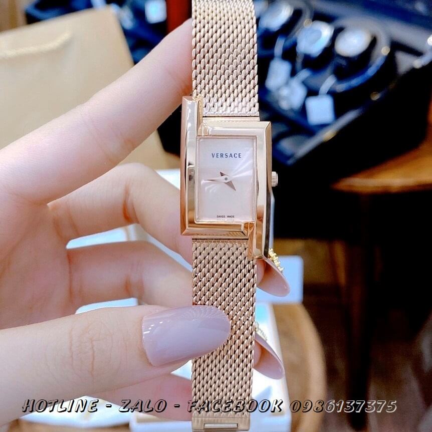 Đồng Hồ Nữ Versace Greca Icon 39x21mm Rose Gold