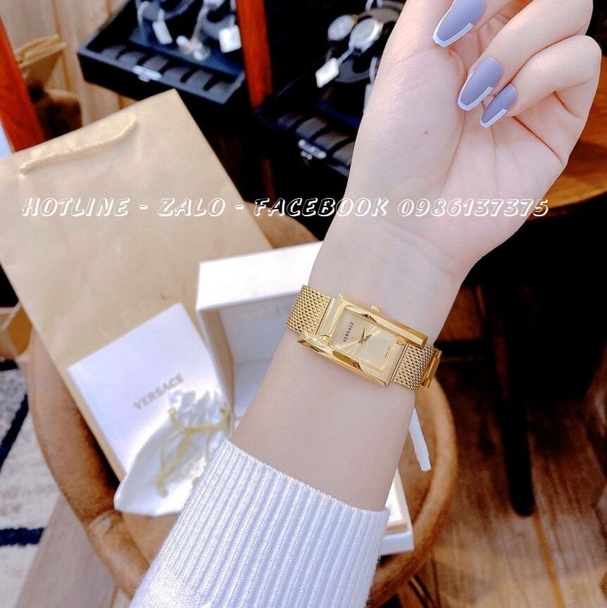 Đồng Hồ Nữ Versace Greca Icon 39x21mm Gold Mặt Vàng