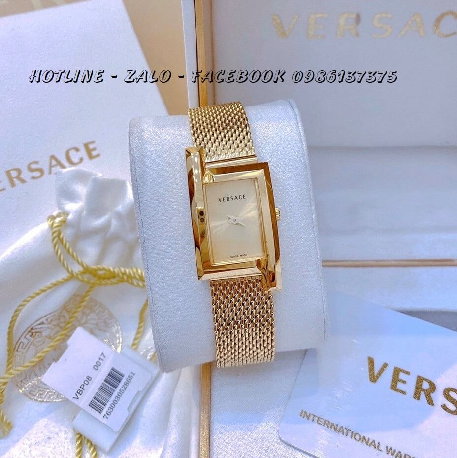 Đồng Hồ Nữ Versace Greca Icon 39x21mm Gold Mặt Vàng