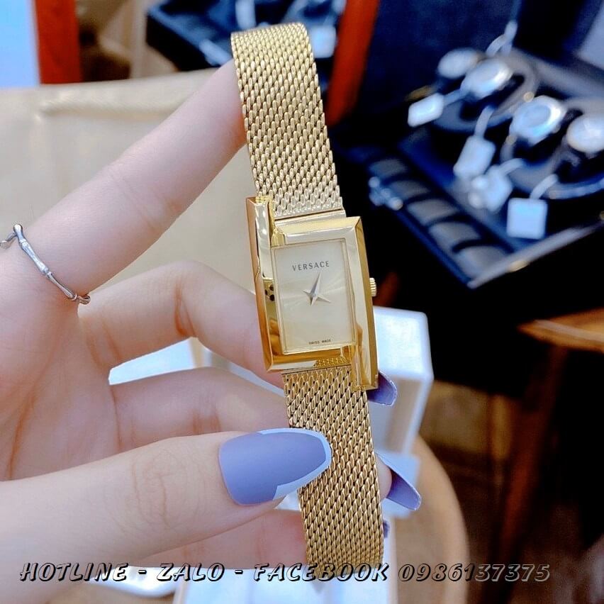 Đồng Hồ Nữ Versace Greca Icon 39x21mm Gold Mặt Vàng