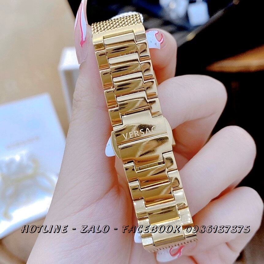 Đồng Hồ Nữ Versace Greca Icon 39x21mm Gold Mặt Vàng