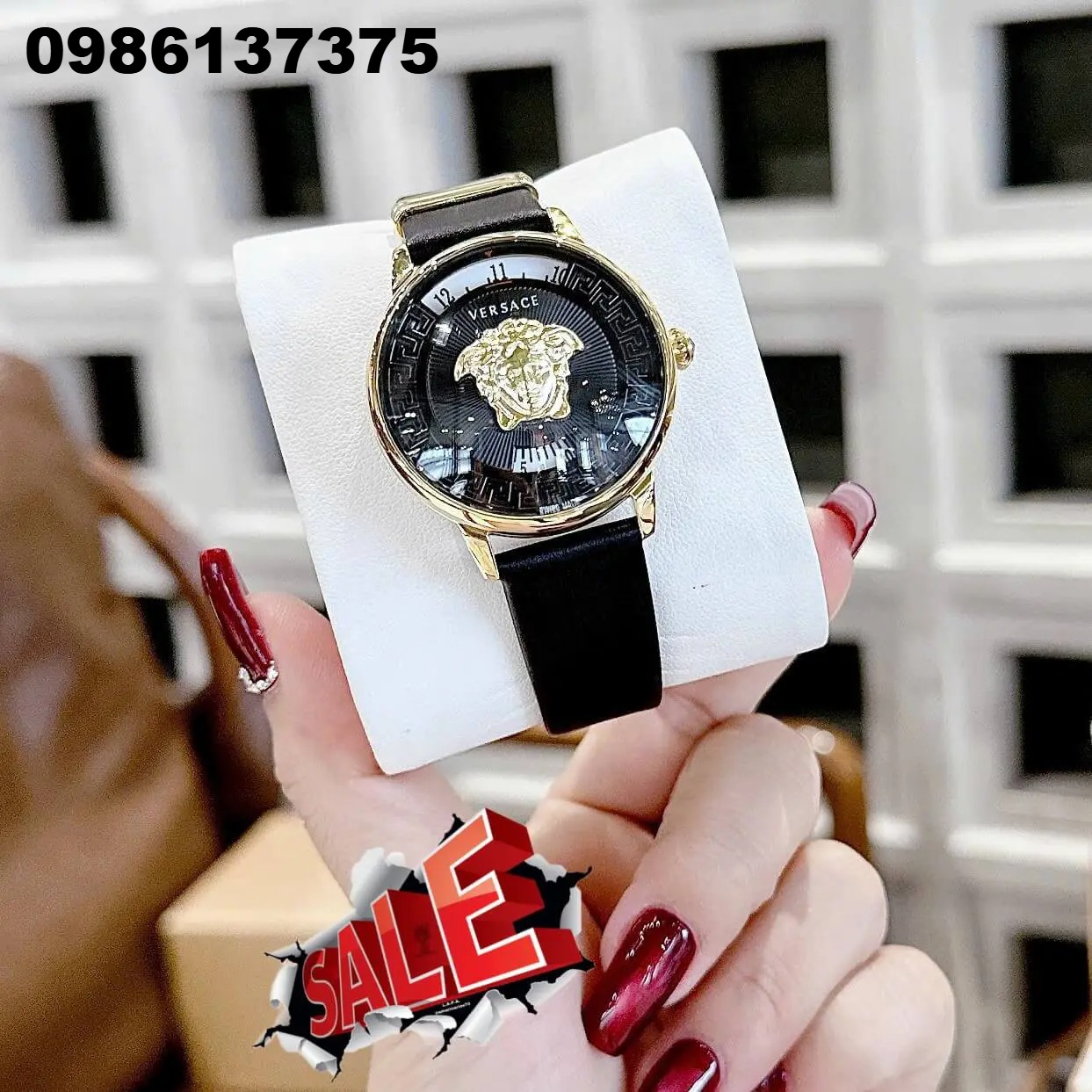 Đồng Hồ Nữ Versace Medusa Icon Dây Da Đen Mặt Đen Size 38mm – Máy Pin Japan | New Season 2026