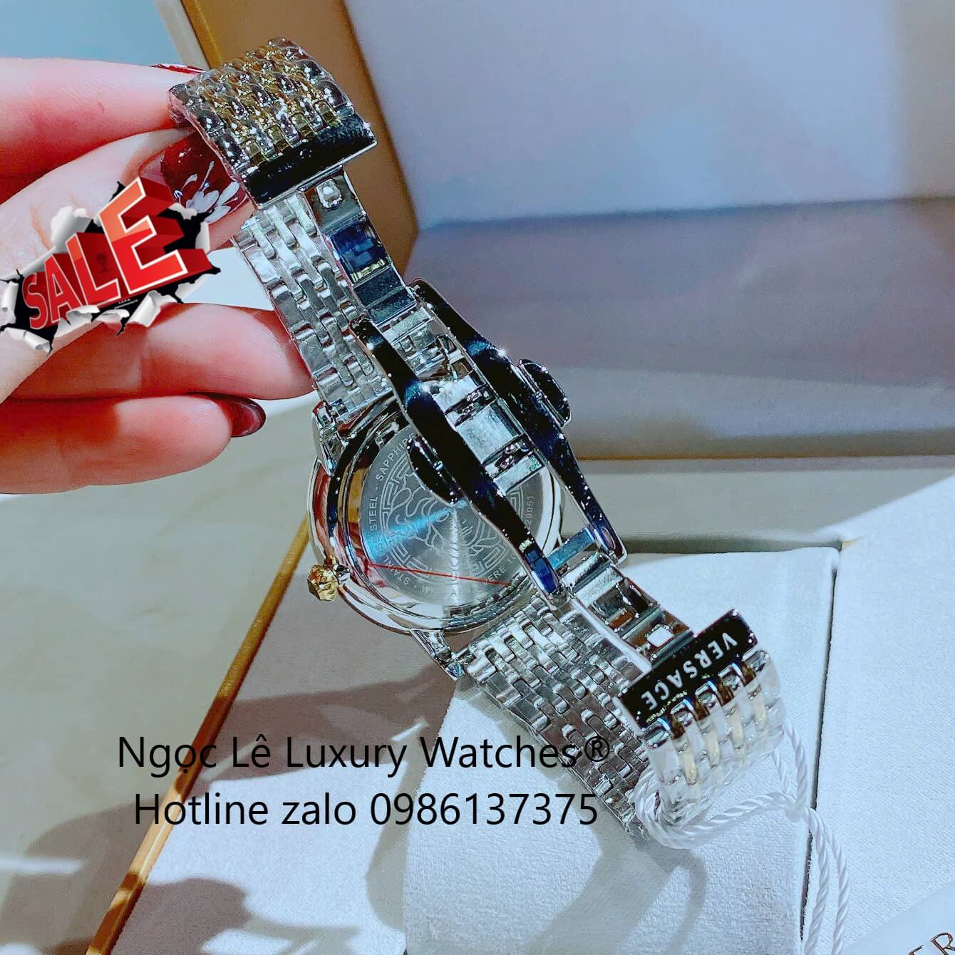 Đồng Hồ Nữ Versace Medusa Icon Dây Thép Demi Vàng Gold Size 38mm - Mặt Đỏ