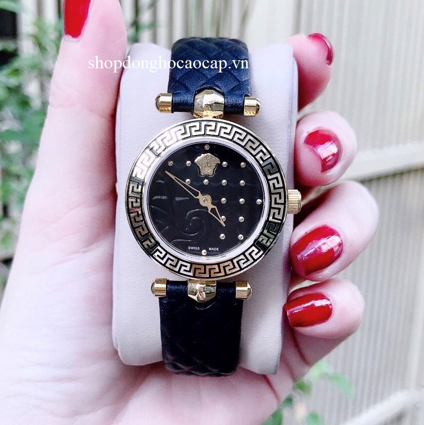 Đồng Hồ Nữ Versace Vanitas Diamonds 30mm (Màu Đen)