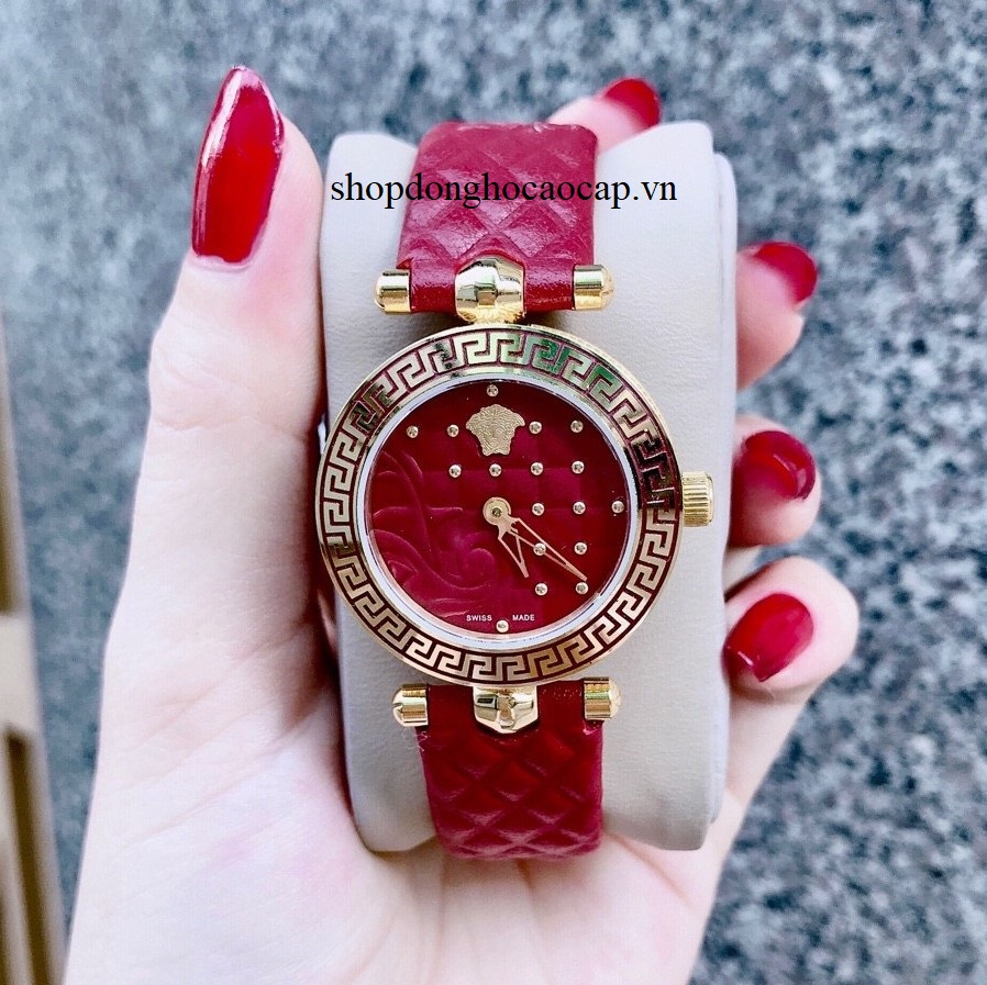 Đồng Hồ Nữ Versace Vanitas Diamonds 30mm (Màu Đỏ)