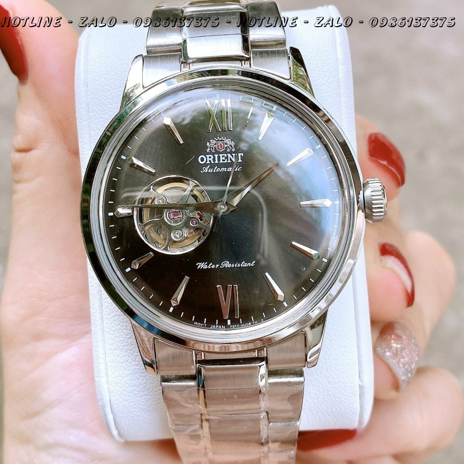 Đồng Hồ Orient Nam Automatic Dây Bạc Mặt Đen 42mm