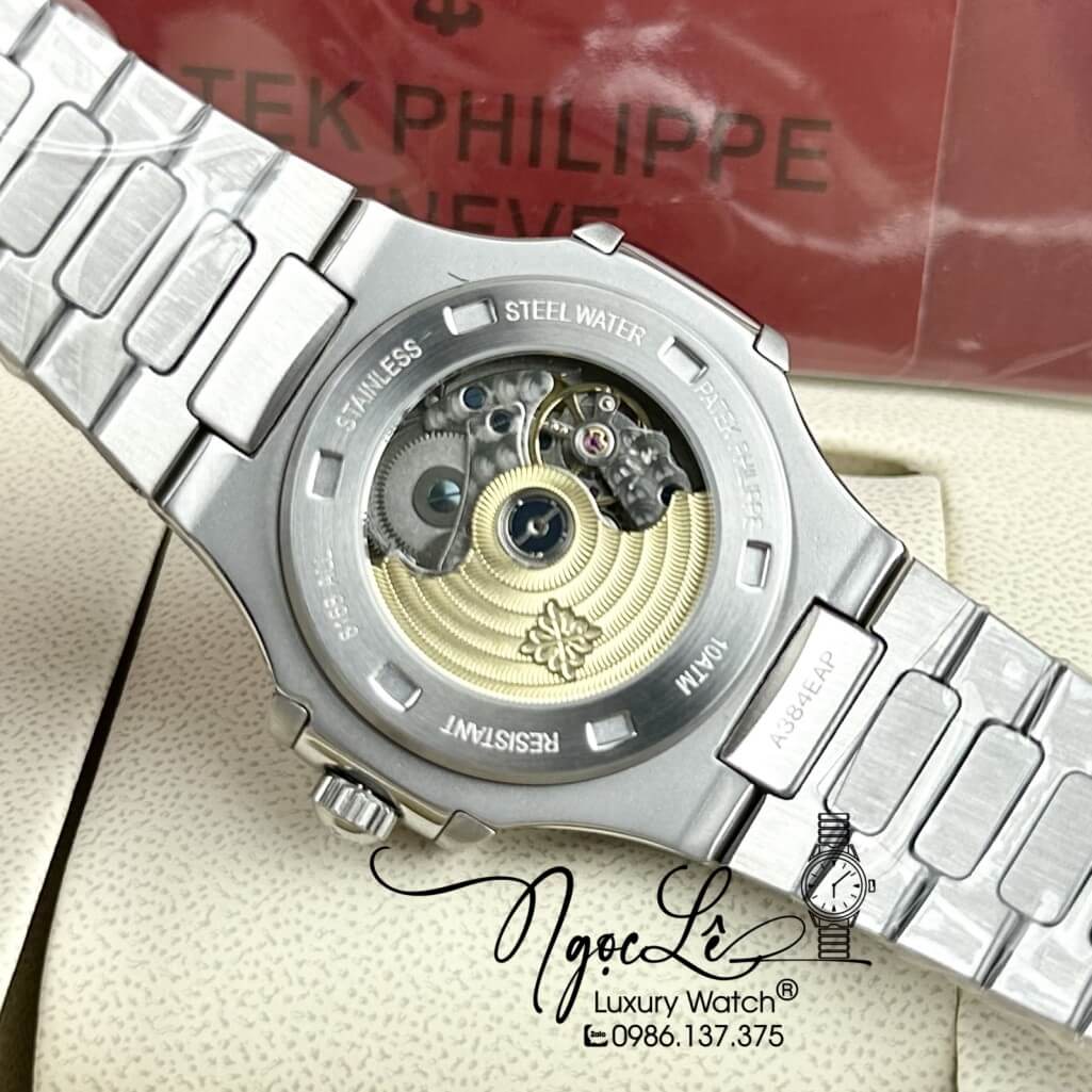 Đồng Hồ Patek Philippe Nam Máy Cơ Tự Động Dây Inox Silver Mặt Nâu 42mm