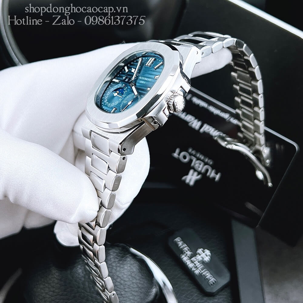 Đồng Hồ Patek Philippe Nam 5 Kim Máy Tự Động Dây Inox 42mm