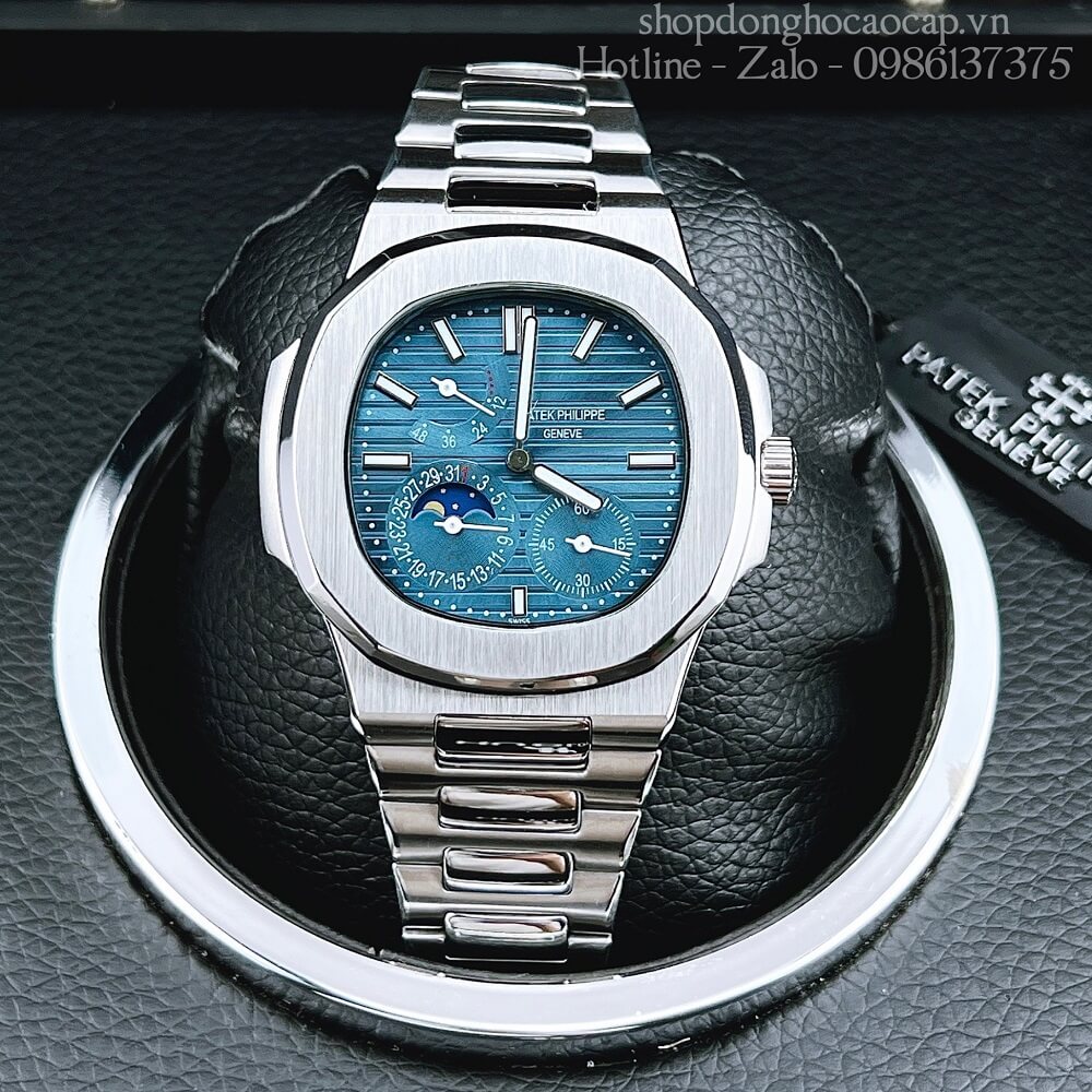 Đồng Hồ Patek Philippe Nam 5 Kim Máy Tự Động Dây Inox 42mm