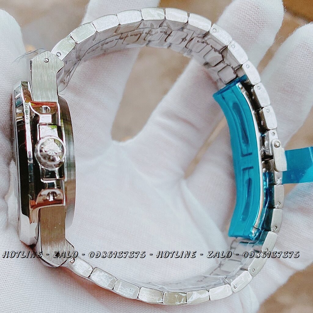 Đồng Hồ Patek Philippe Automatic Lộ Máy Silver Mặt Đen 40mm