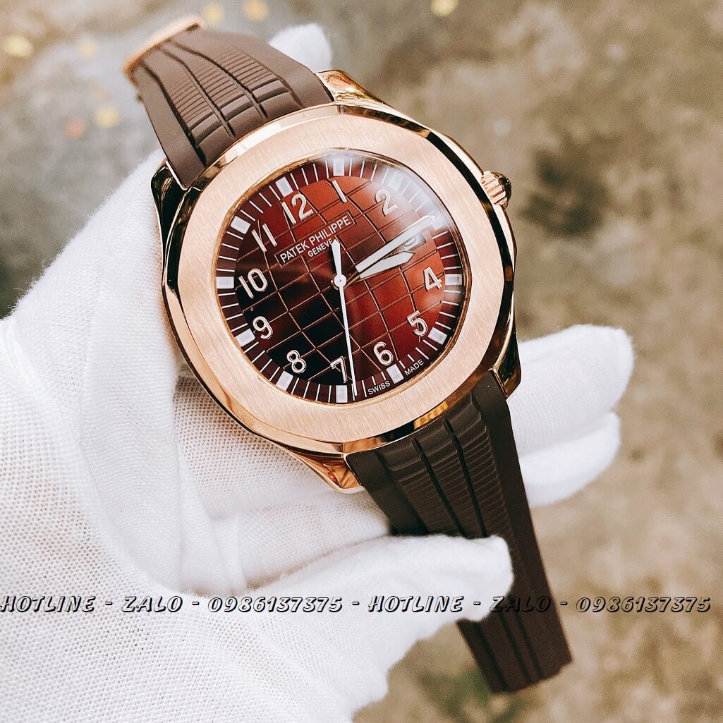 Đồng Hồ Patek Philippe Automatic Silicon Nâu Rose Gold 40mm