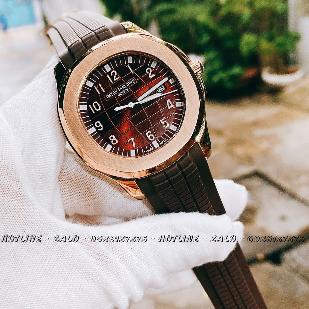 Đồng Hồ Patek Philippe Automatic Silicon Nâu Rose Gold 40mm