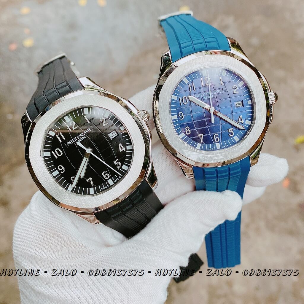 Đồng Hồ Patek Philippe Automatic Silicon Xanh Silver 40mm