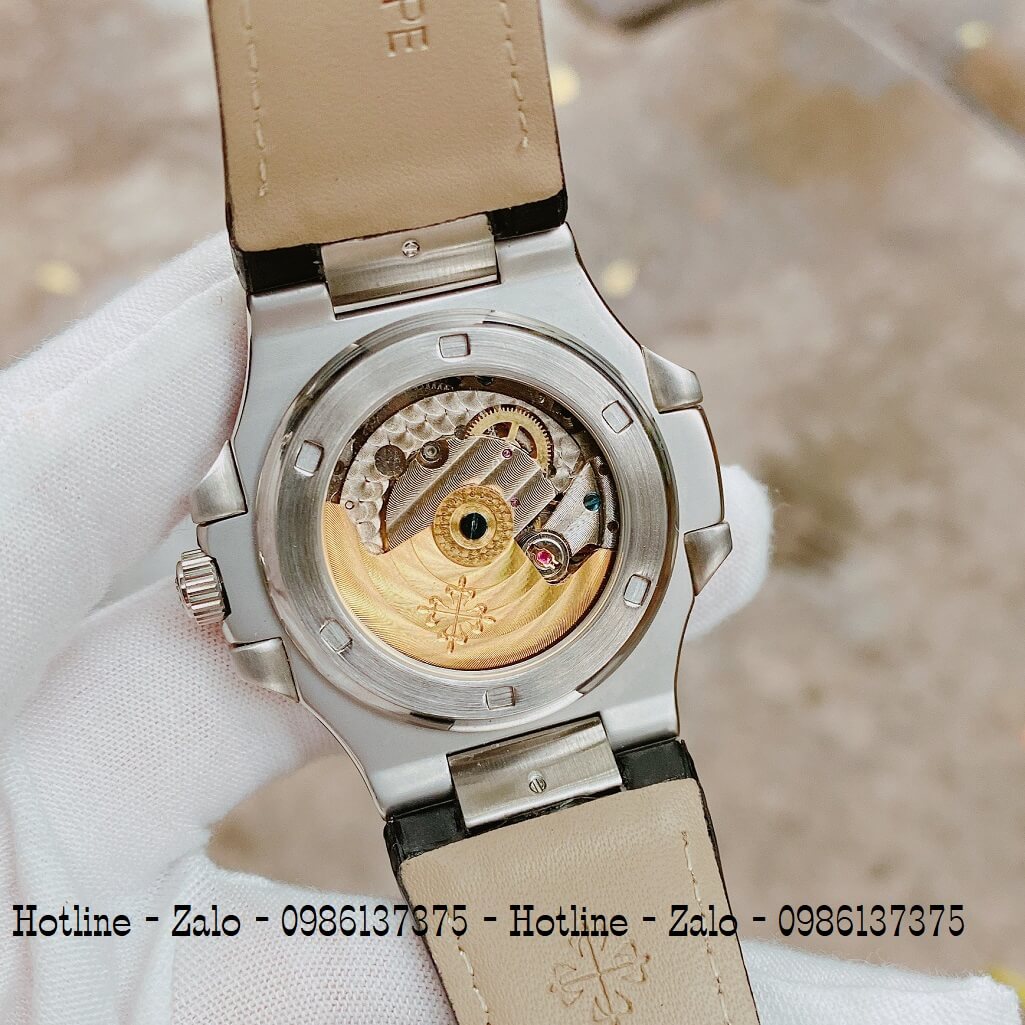 Đồng Hồ Patek Philippe Automatic Đen Mặt Trắng Silver 40mm