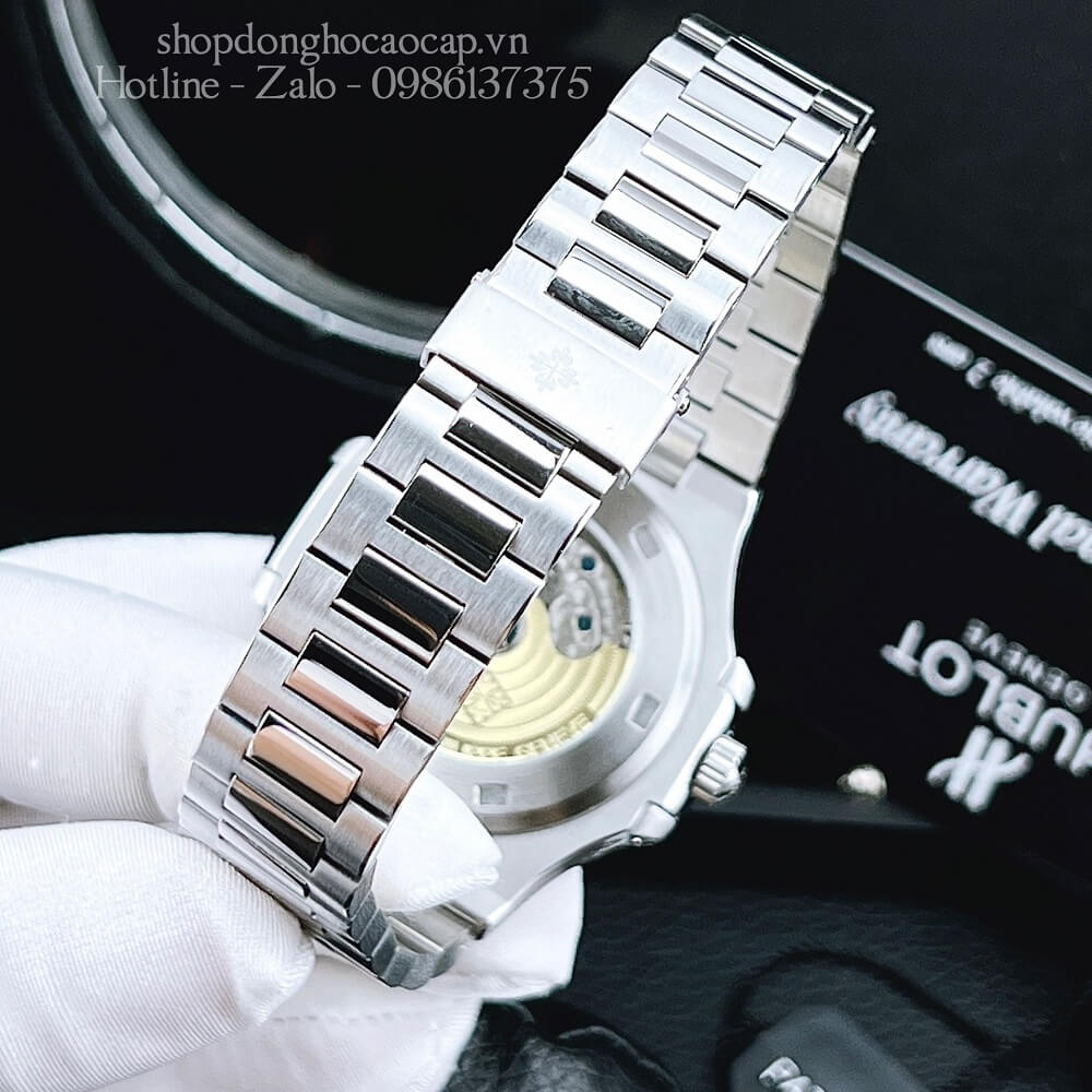 Đồng Hồ Patek Philippe Nam Máy Tự Động Dây Inox Bạc Mặt Xanh Lá 42x42mm