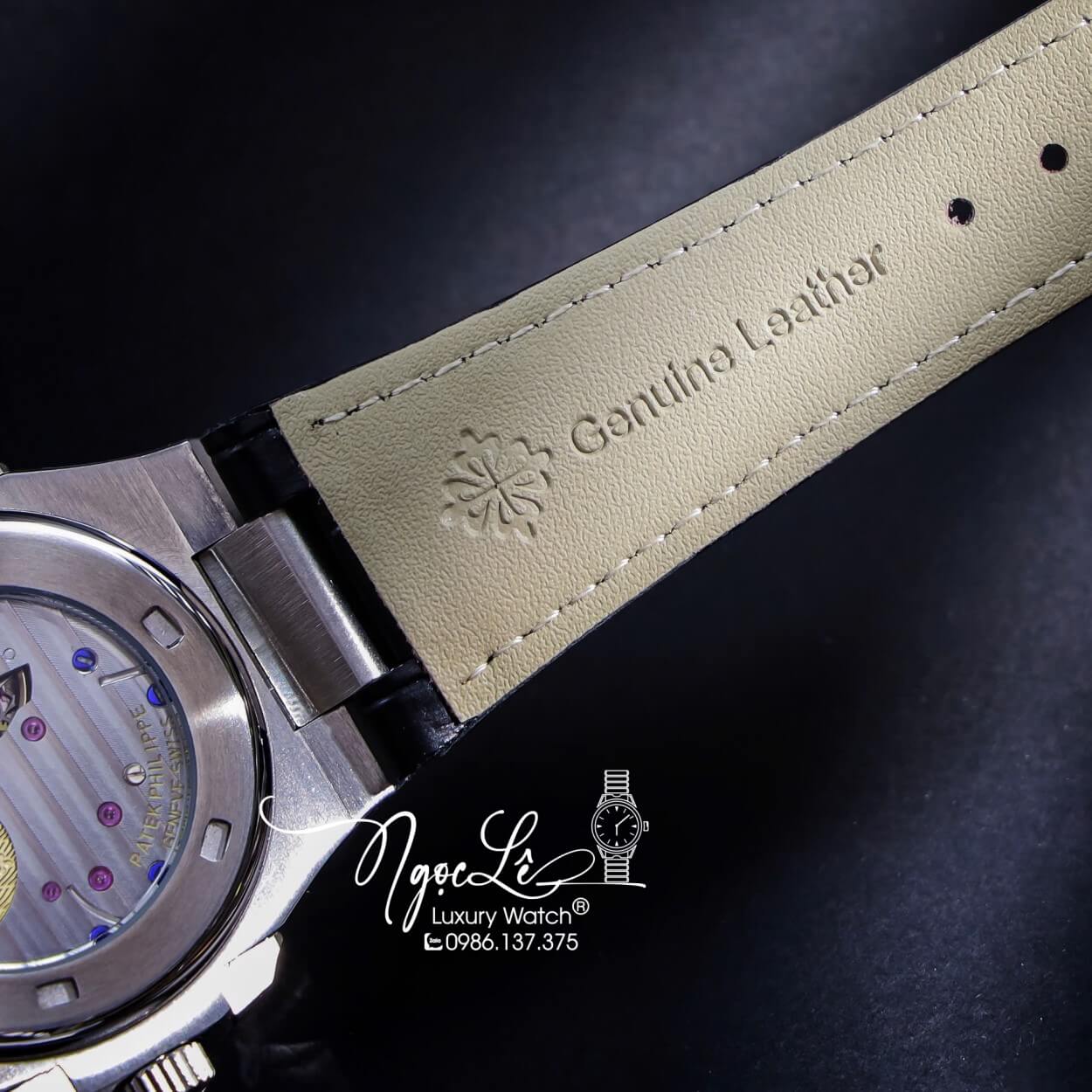 Đồng Hồ Nam Patek Philippe Nautilus 5724R Tự Động Dây Da Đen Vỏ Silver Size 40mm