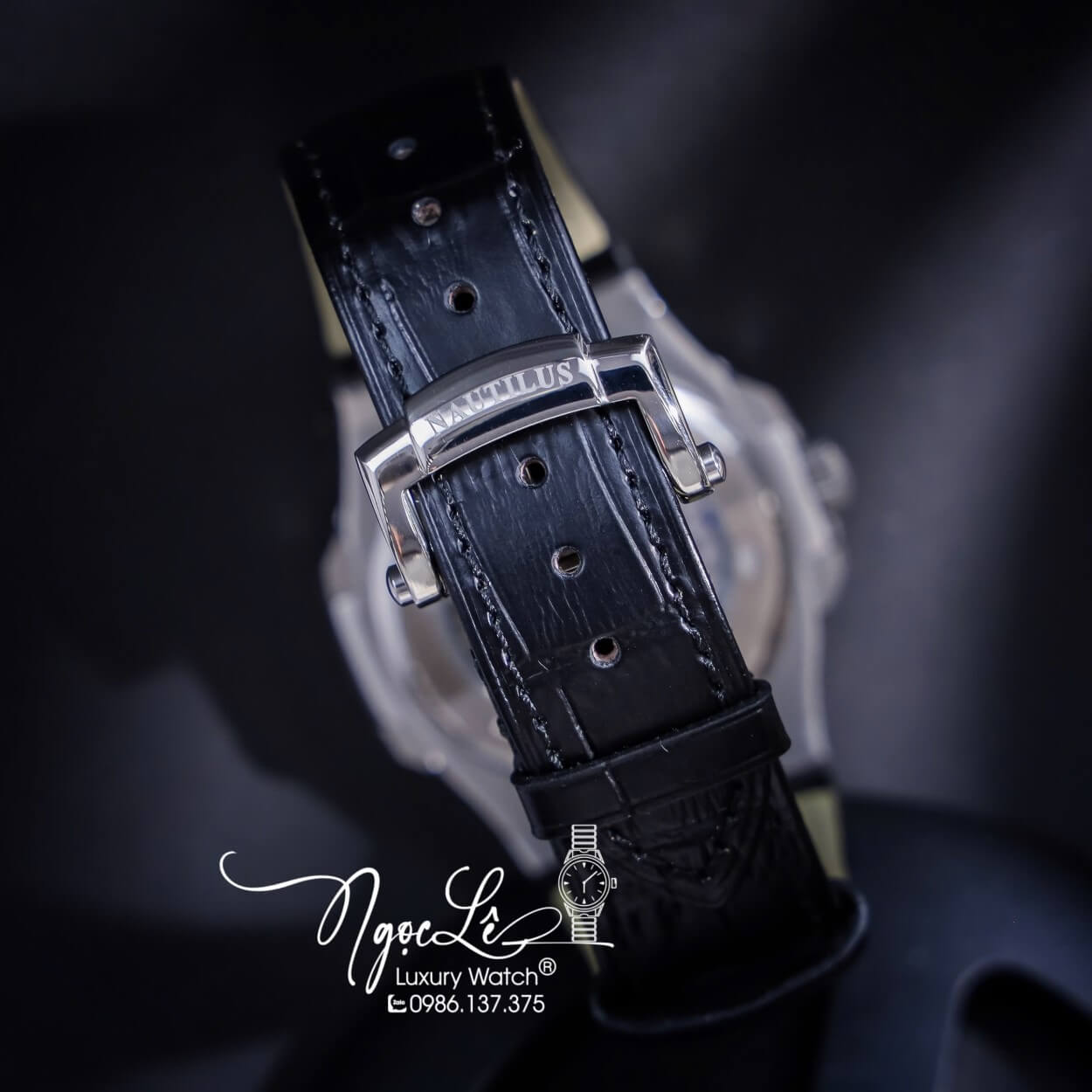 Đồng Hồ Nam Patek Philippe Nautilus 5724R Tự Động Dây Da Đen Vỏ Silver Size 40mm