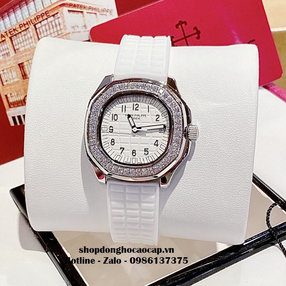 Đồng Hồ Patek Philippe Nữ Dây Silicon Màu Trắng 35mm