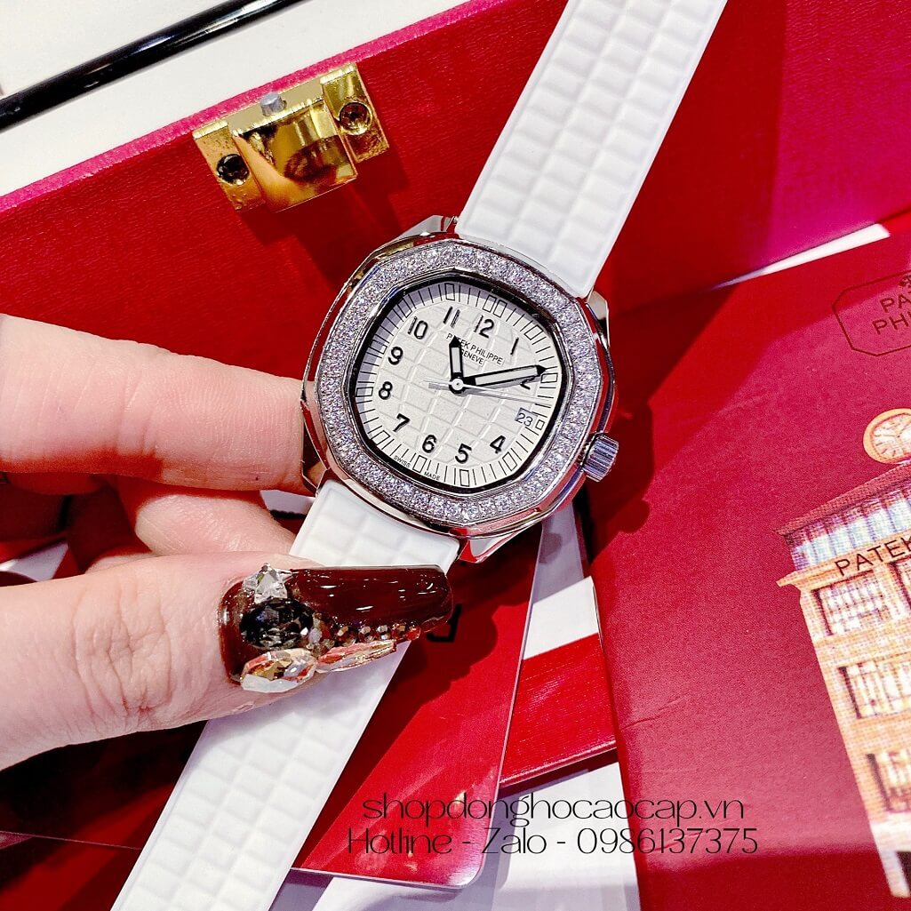 Đồng Hồ Patek Philippe Nữ Dây Silicon Màu Trắng 35mm