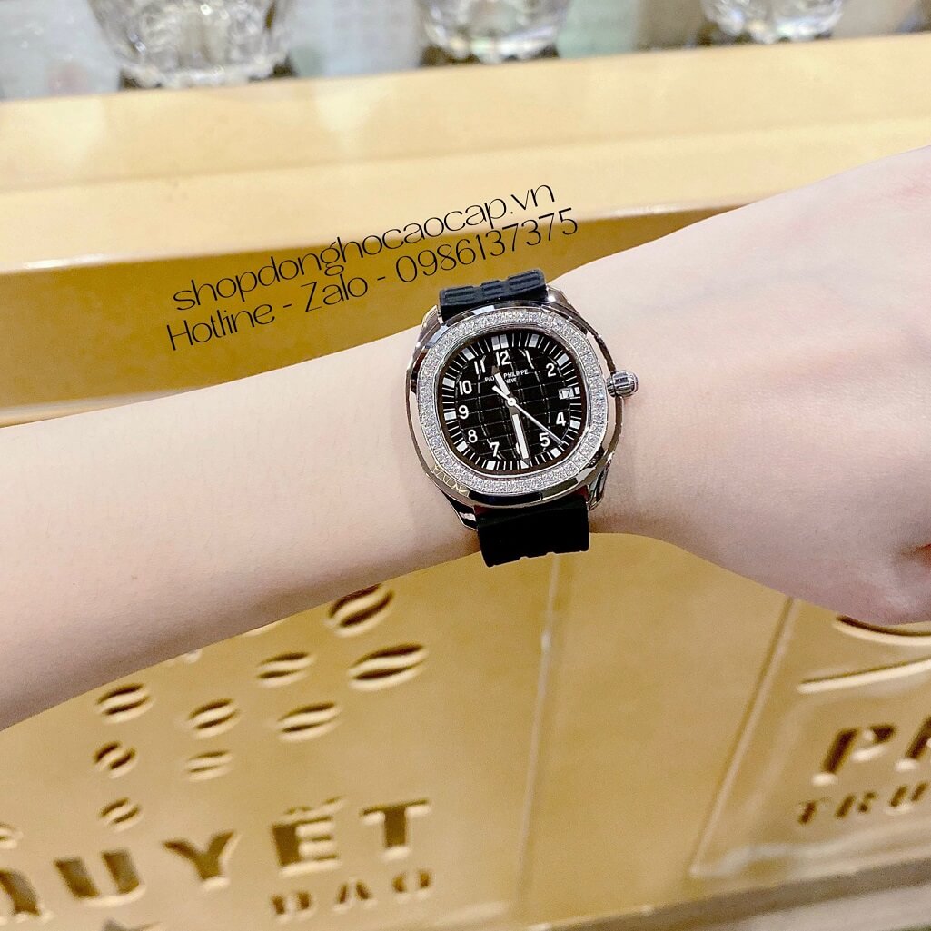 Đồng Hồ Patek Philippe Nữ Dây Silicon Màu Đen 35mm