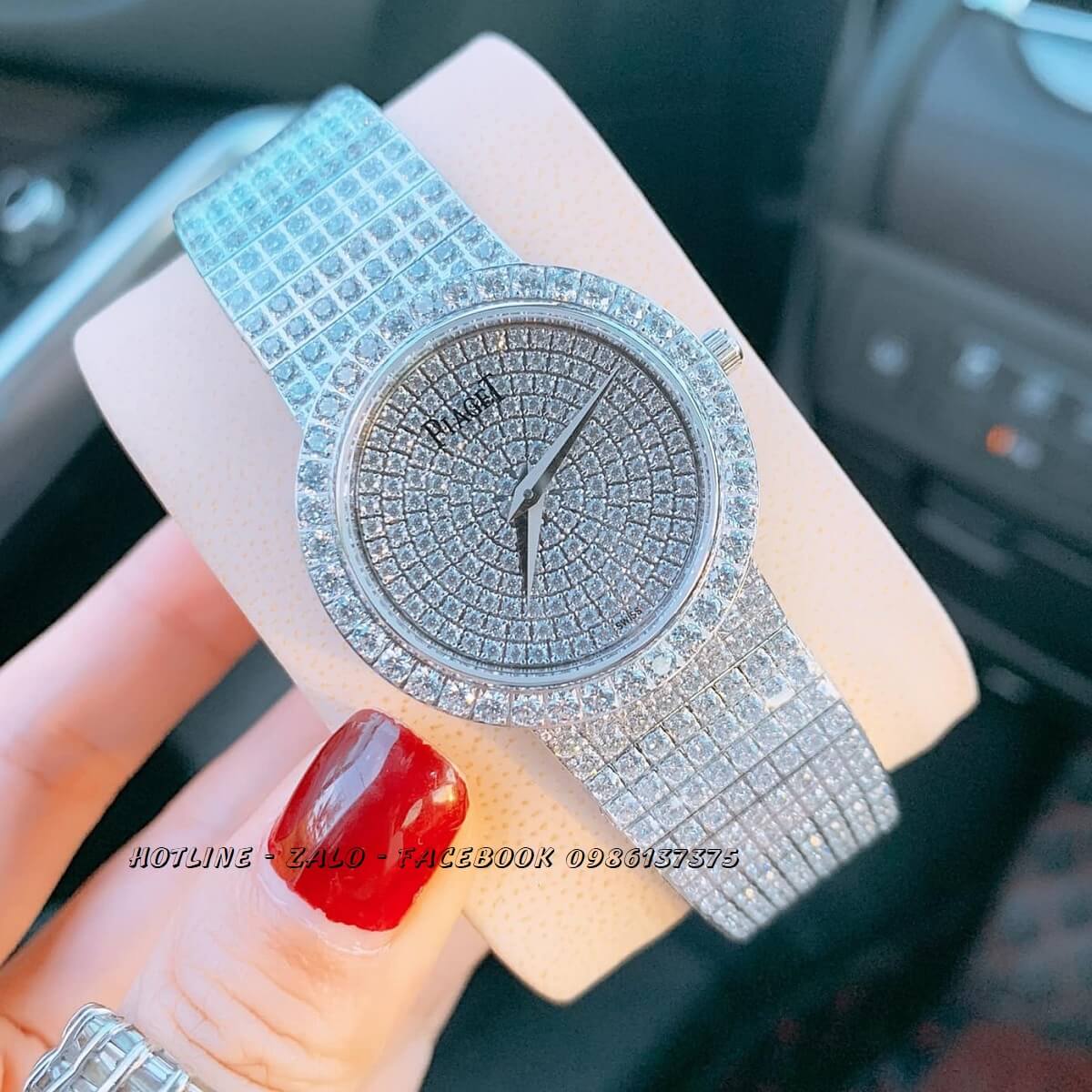 Đồng Hồ Piaget Nữ Đính Đá Silver Mặt Tròn 38mm - 34mm - 28mm