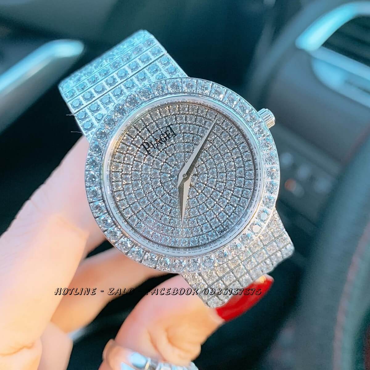 Đồng Hồ Piaget Nữ Đính Đá Silver Mặt Tròn 38mm - 34mm - 28mm