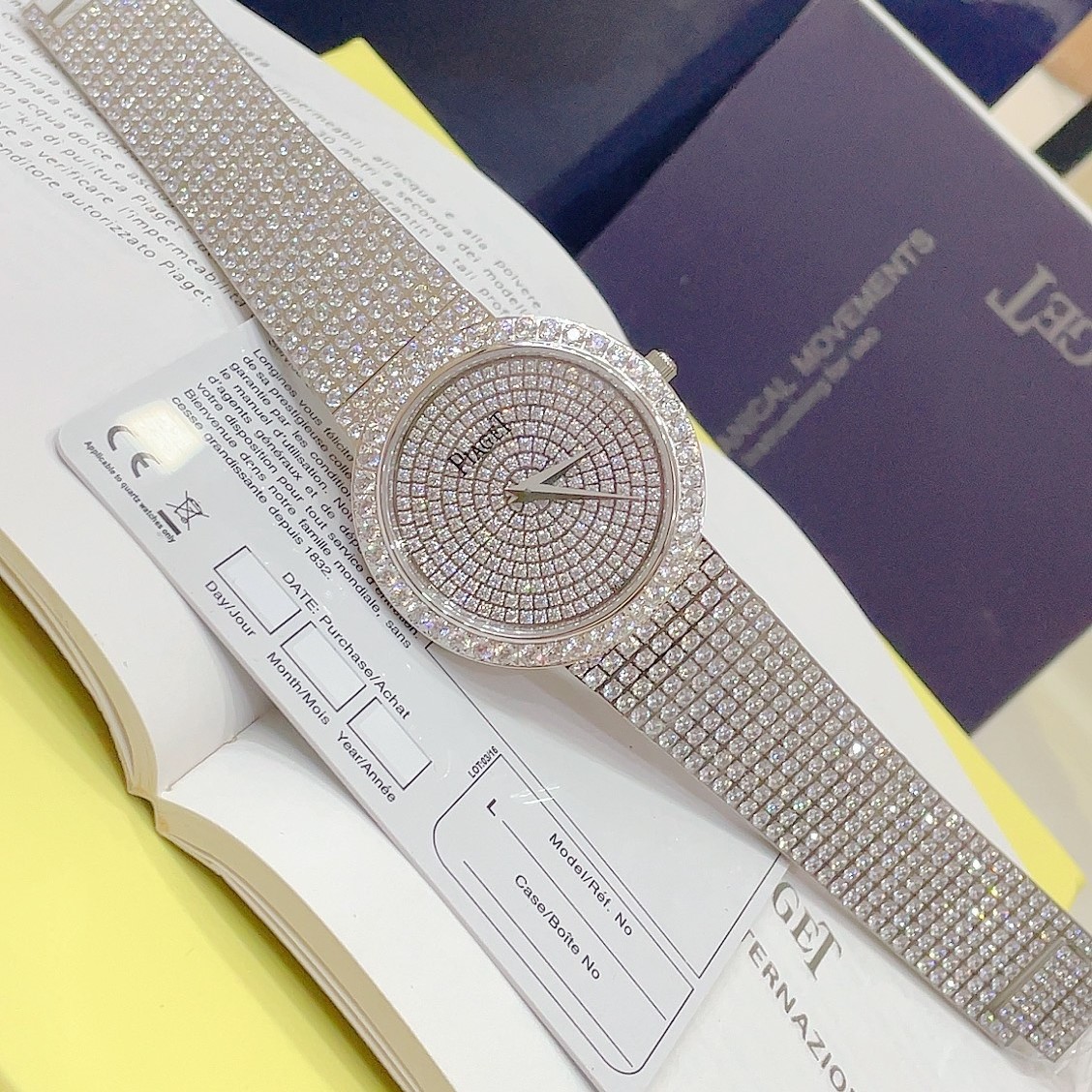 Đồng Hồ Piaget Nữ Đính Đá Silver Mặt Tròn 38mm - 34mm - 28mm
