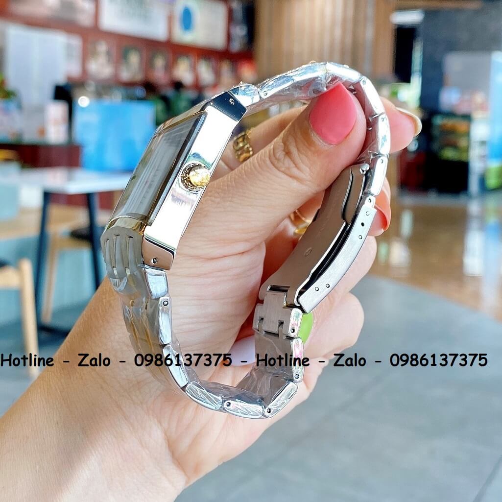 Đồng Hồ Police Nam Mặt Vuông 42mm Demi Vàng Mặt Trắng