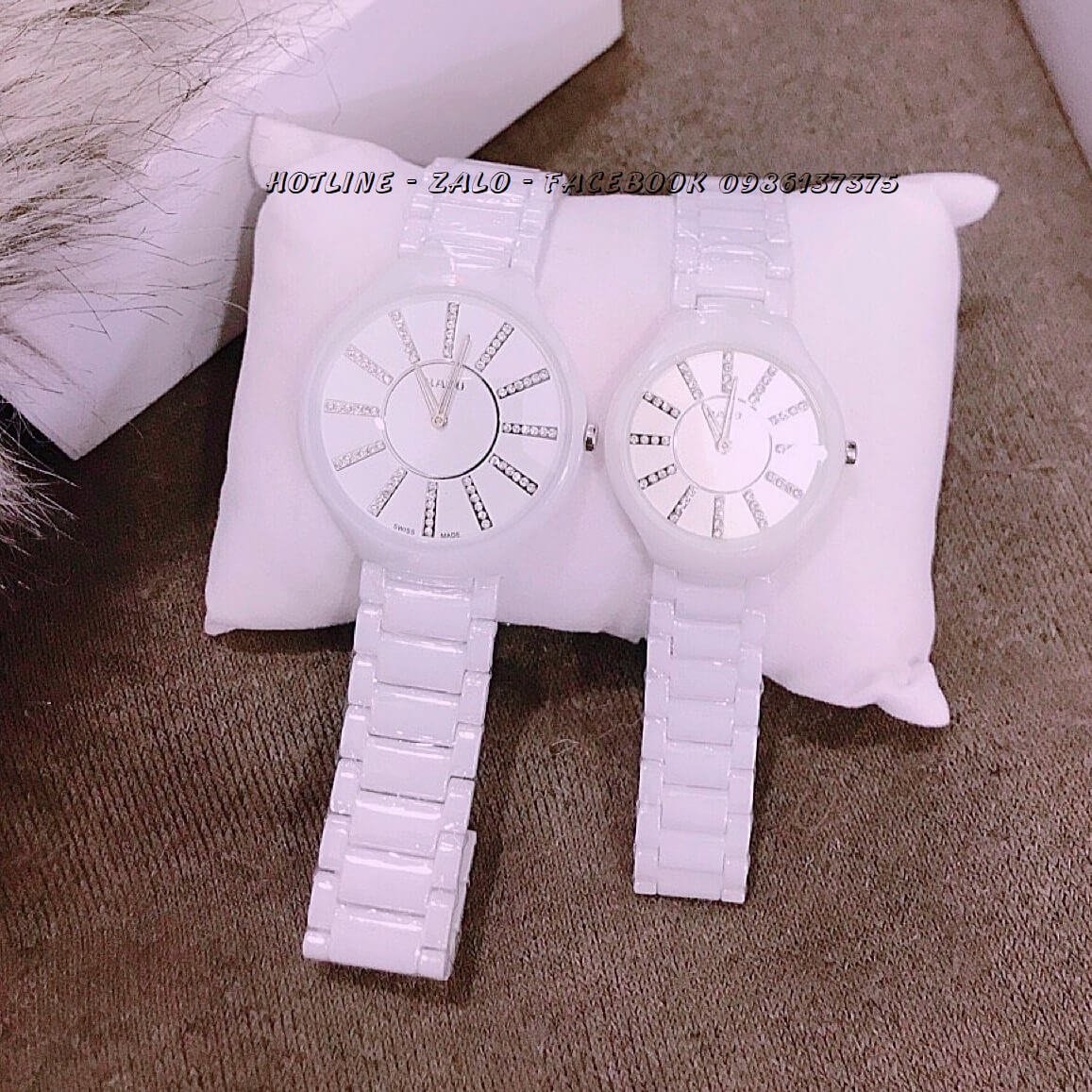 Đồng Hồ Rado Nữ Đá Ceramic Trắng Cao Cấp RD11