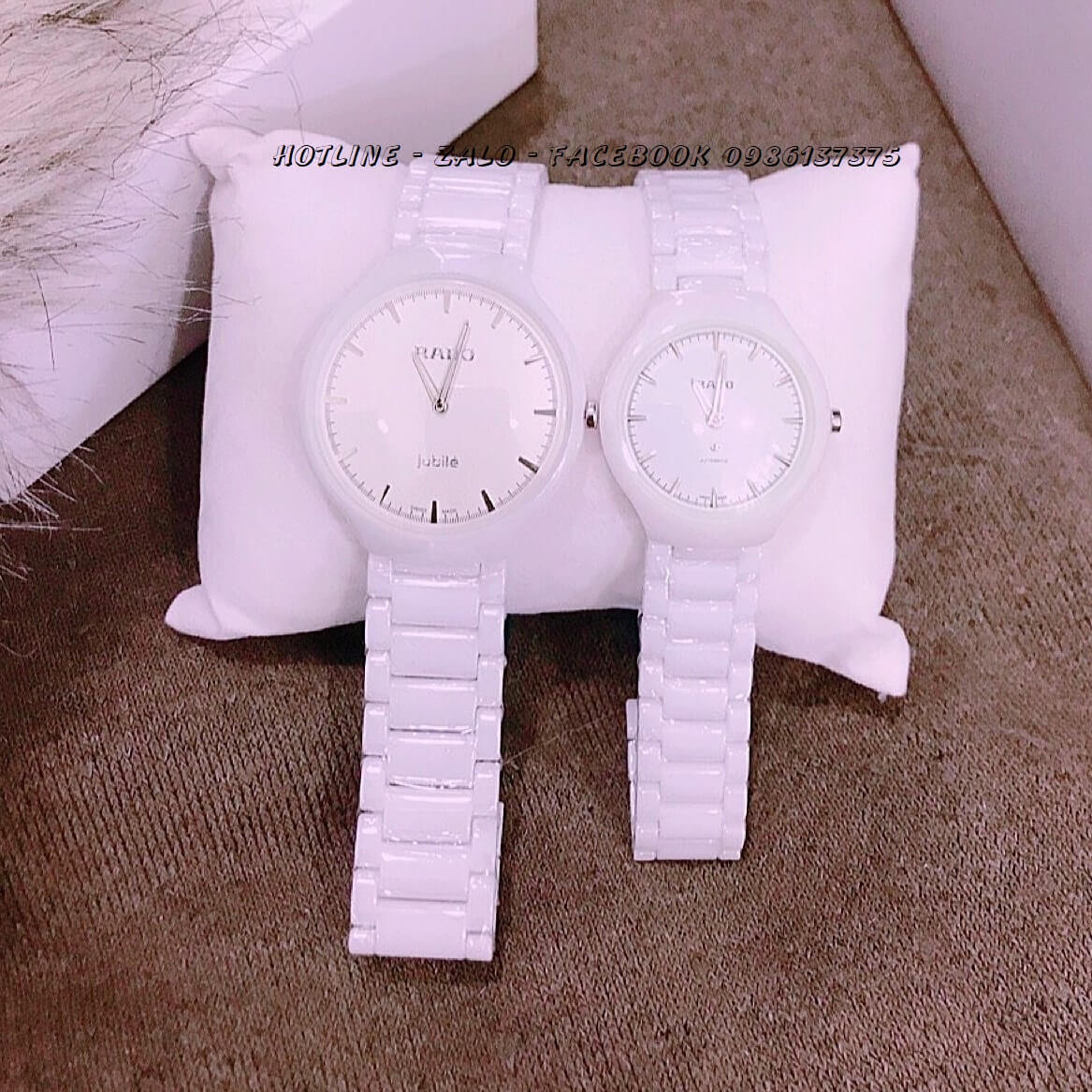 Đồng Hồ Rado Nữ Đá Ceramic Trắng Cao Cấp RD03