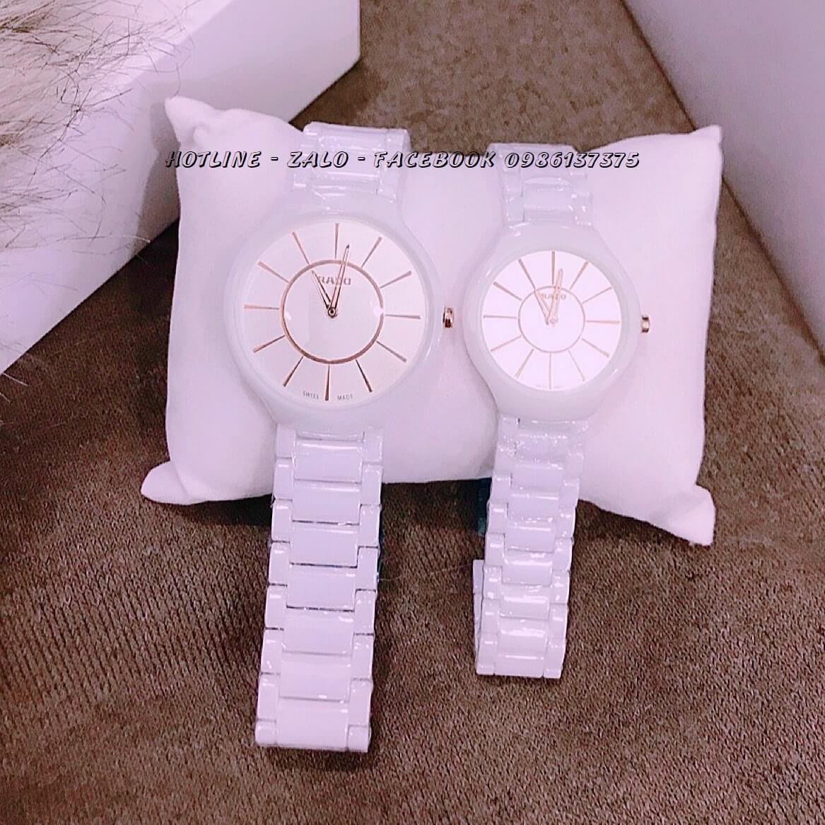Đồng Hồ Rado Nữ Đá Ceramic Trắng Cao Cấp RD04