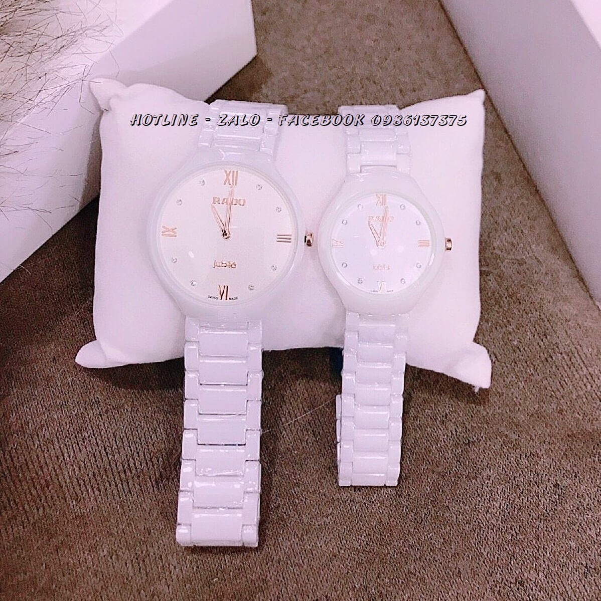 Đồng Hồ Rado Nữ Đá Ceramic Trắng Cao Cấp RD05