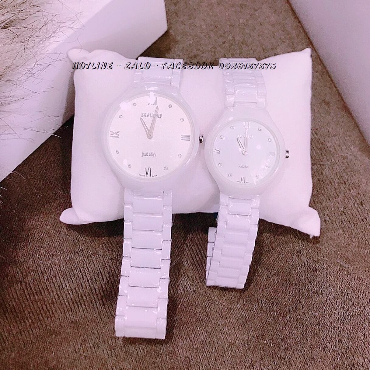 Đồng Hồ Rado Nữ Đá Ceramic Trắng Cao Cấp RD06