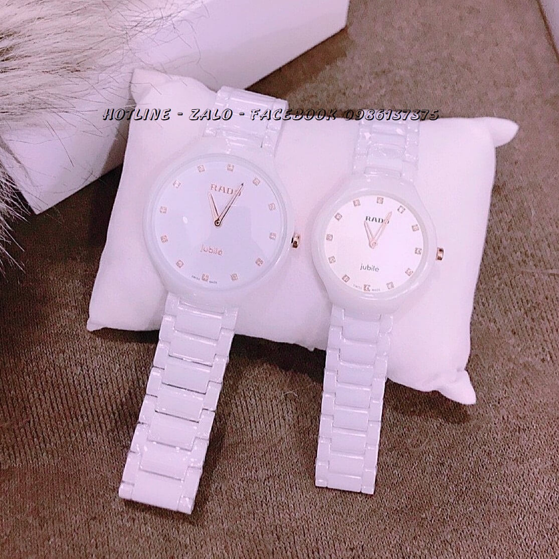 Đồng Hồ Rado Nữ Đá Ceramic Trắng Cao Cấp RD07