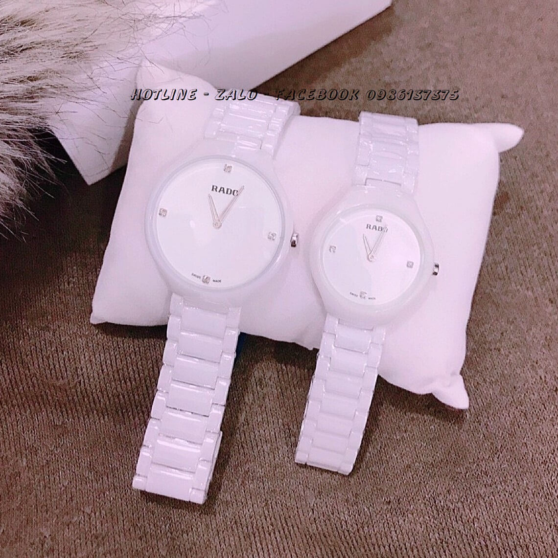 Đồng Hồ Rado Nữ Đá Ceramic Trắng Cao Cấp RD09