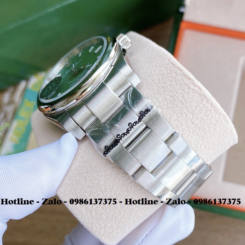 Đồng Hồ Rolex Cặp Automatic Dây Bạc Mặt Xanh Lá 36mm-32mm