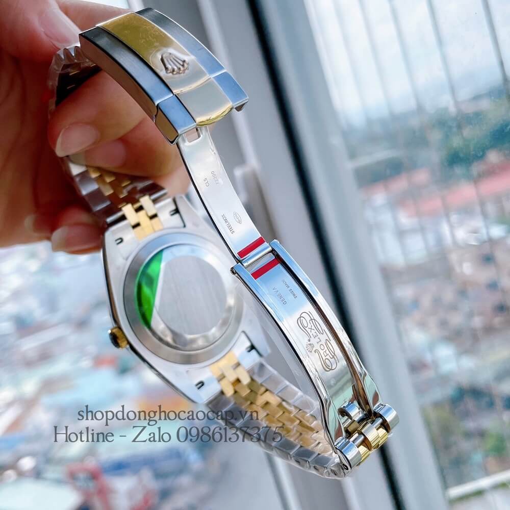 Đồng Hồ Rolex Date Just Siêu Cấp Nam Máy Tự Động Thụy Sĩ Dây Demi Mặt Trắng 41mm 
