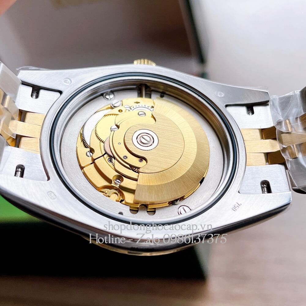 Đồng Hồ Rolex Date Just Siêu Cấp Nam Máy Tự Động Thụy Sĩ Dây Demi Mặt Vàng 41mm 