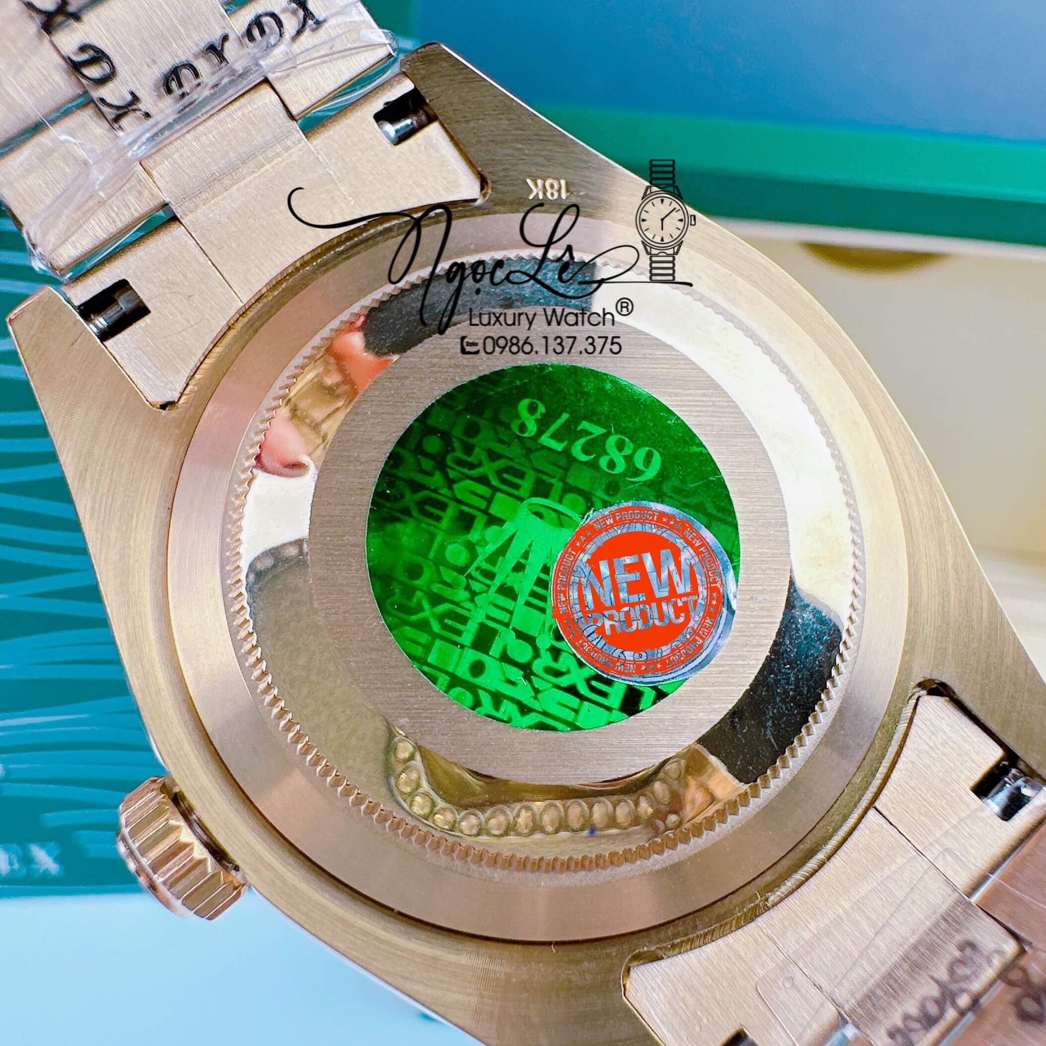 Đồng Hồ Rolex Day-Date Automatic Nam Dây Kim Loại Vàng Mặt Trắng Niềng Đá Size 41mm