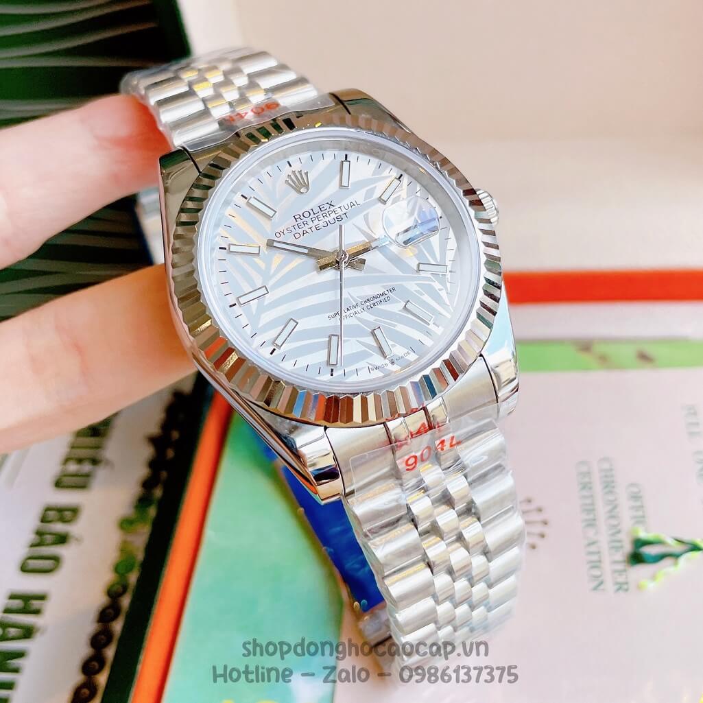 Đồng Hồ Rolex Datejust Cơ Tự Động Nam Dây Thép Silver Phản Quang 41mm