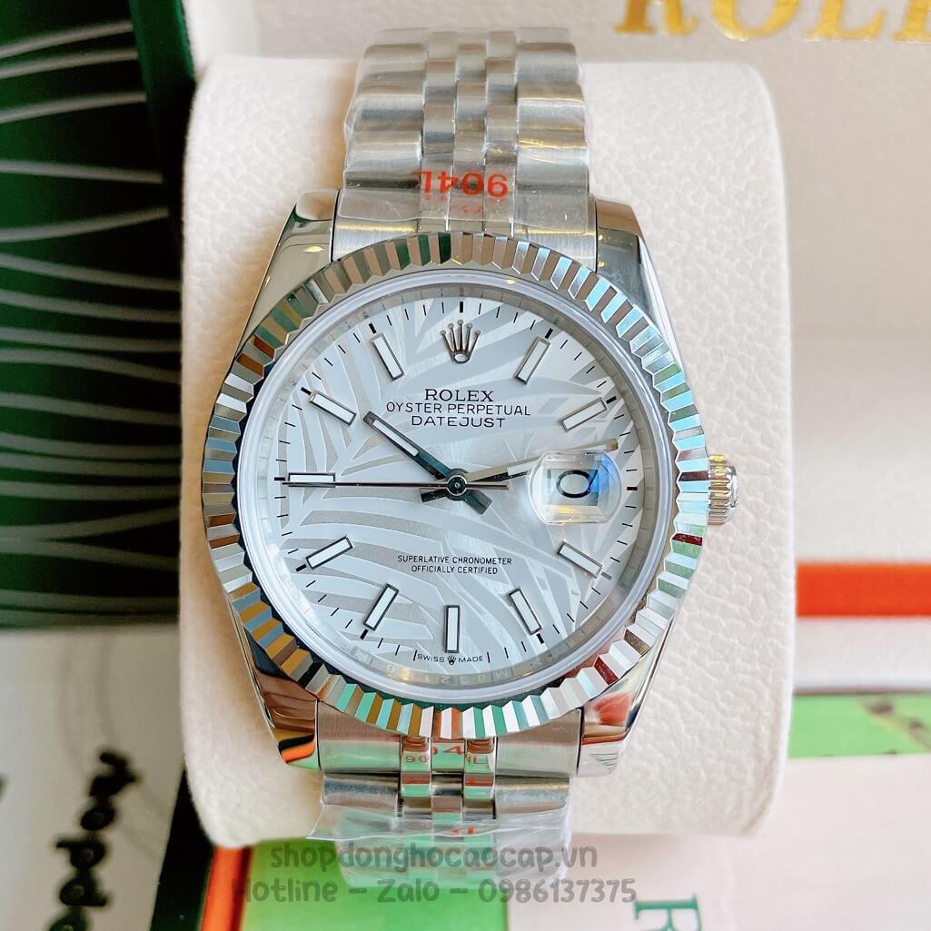 Đồng Hồ Rolex Datejust Cơ Tự Động Nam Dây Thép Silver Phản Quang 41mm