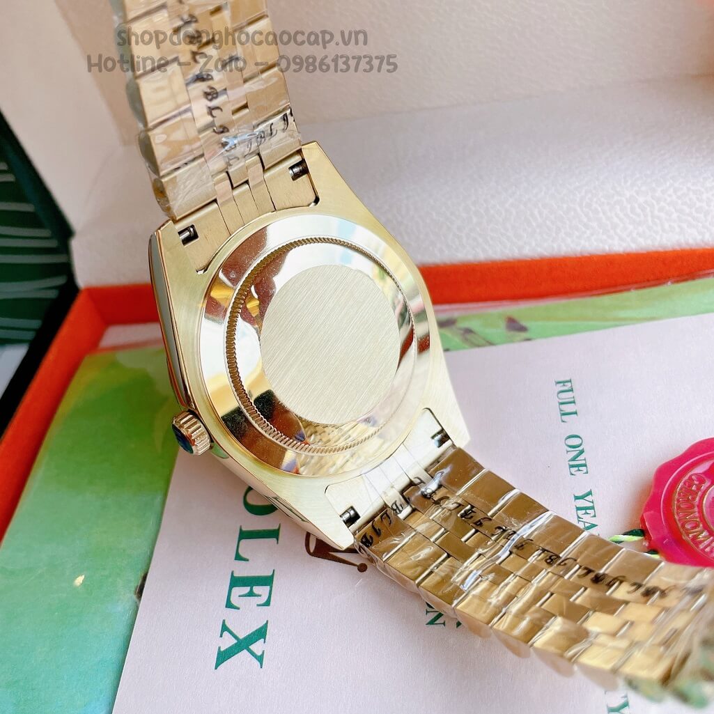 Đồng Hồ Rolex Datejust Cơ Tự Động Nam Màu Vàng Mặt Đen 41mm