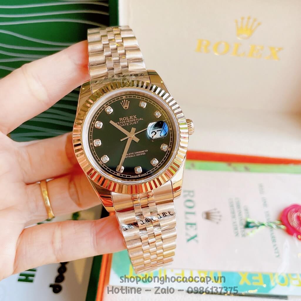 Đồng Hồ Rolex Datejust Cơ Tự Động Nam Màu Rose Mặt Đen 41mm