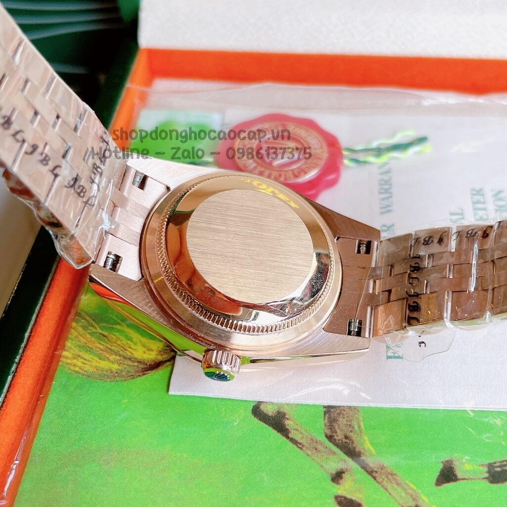 Đồng Hồ Rolex Datejust Cơ Tự Động Nữ Màu Rose Mặt Nâu 31mm