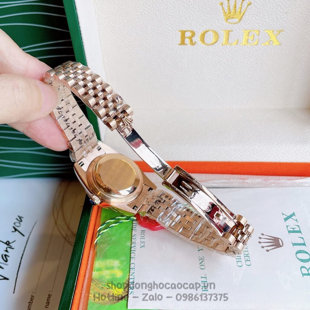 Đồng Hồ Rolex Datejust Cơ Tự Động Nữ Màu Rose Mặt Nâu 31mm