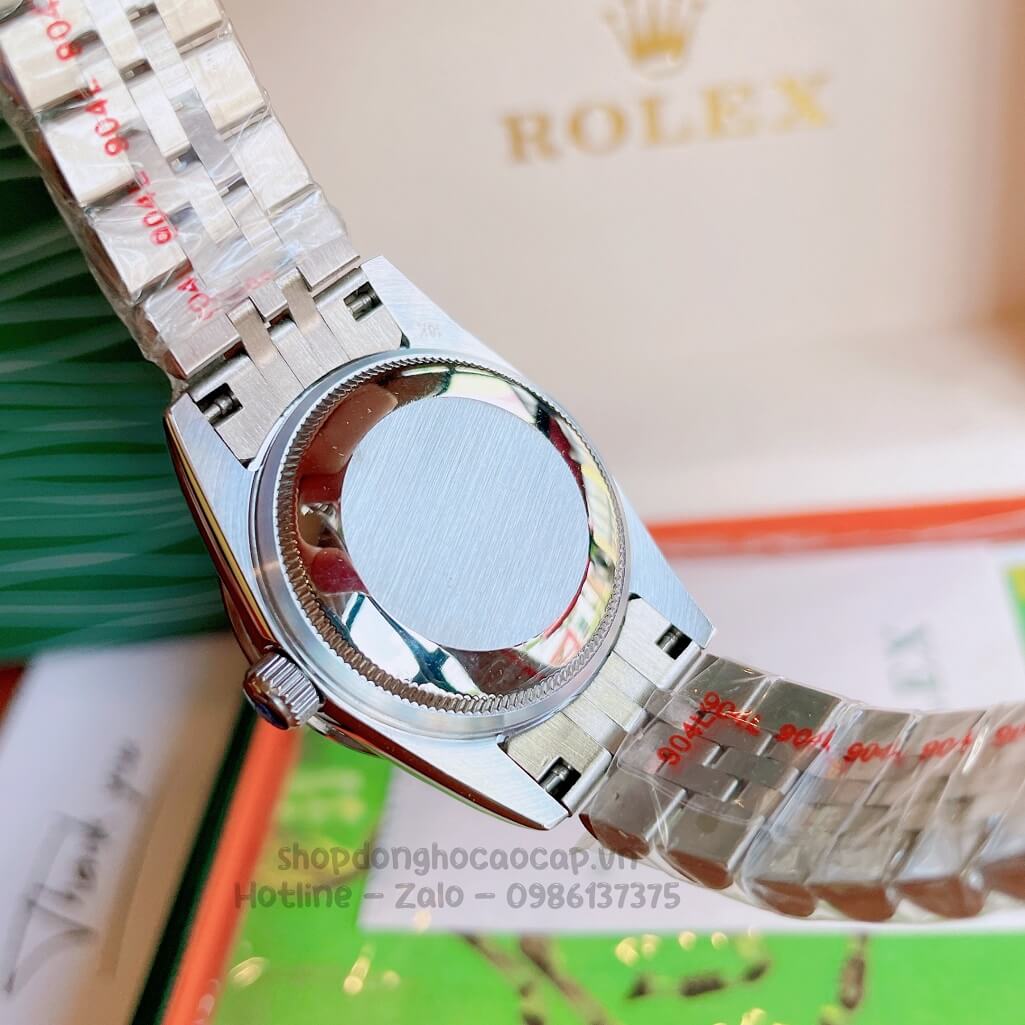 Đồng Hồ Rolex Datejust Cơ Tự Động Nữ Bạc Mặt Xanh Lục Đính Đá 31mm
