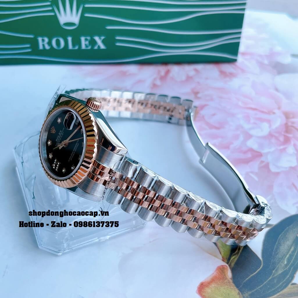 Đồng Hồ Rolex Datejust Cơ Tự Động Nữ Màu Demi Rose Mặt Nâu 31mm